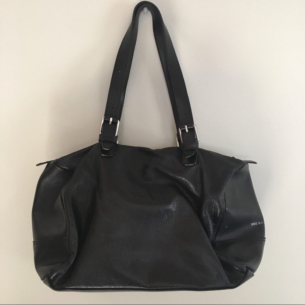 See by Chloe Black Leather Handbag Shoulder Purse